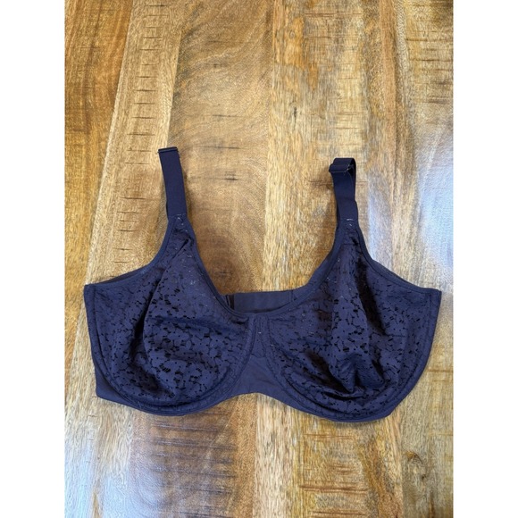 Chantelle Other - Chantelle Bra 34DDDD Deep Purple Lace Underwire Full Coverage Unlined NWOT